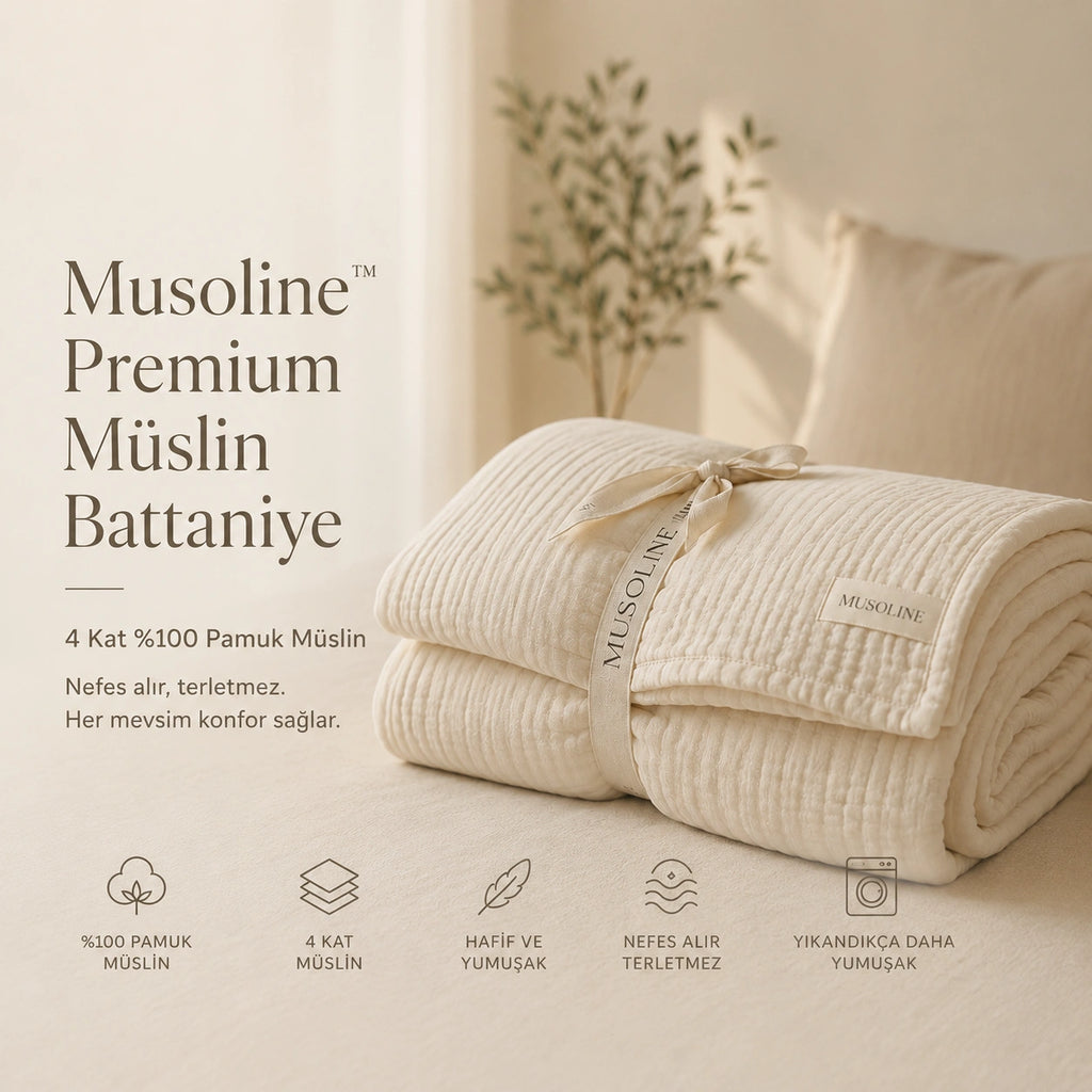 Musoline™ Premium Müslin Battaniye