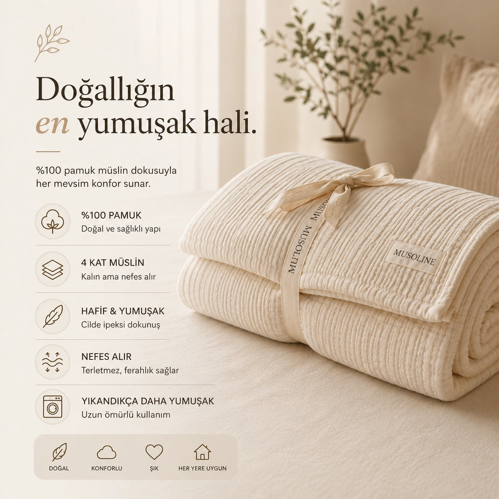 Musoline™ Yetişkin Müslin Battaniye